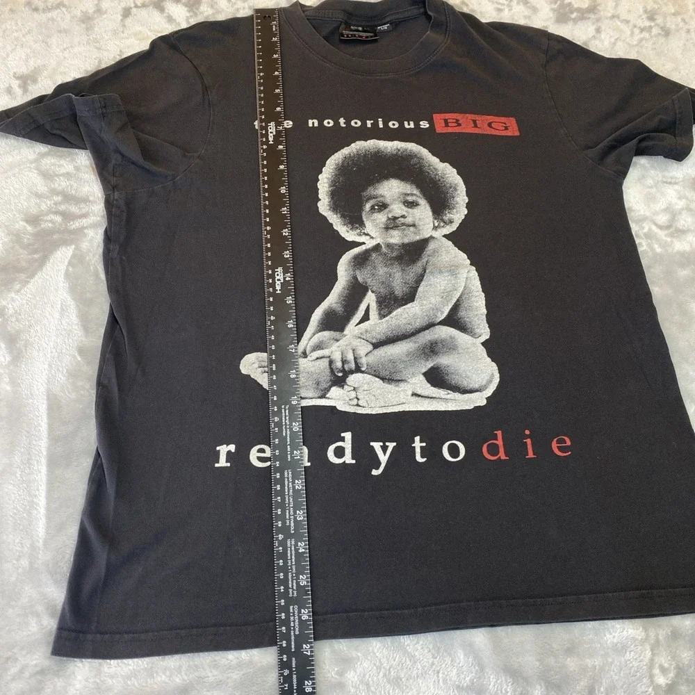 The Notorious B.I.G. Graphic T-Shirt Mens Large Black Ready To Die Album Art Tee - Picture 6 of 6